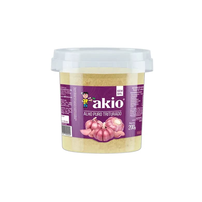 TEMPERO ALHO TRITURADO AKIO 200G