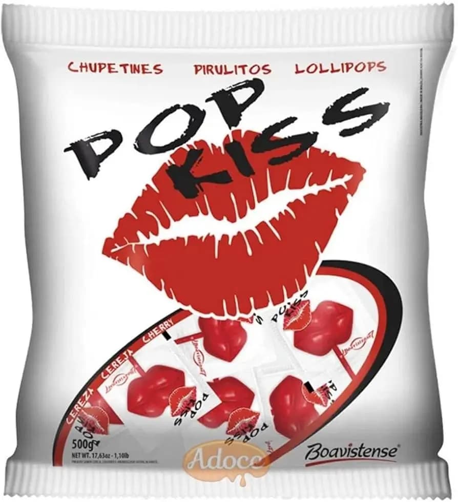 PIRULITO POP KISS BEIJA MAIS CEREJA 500G