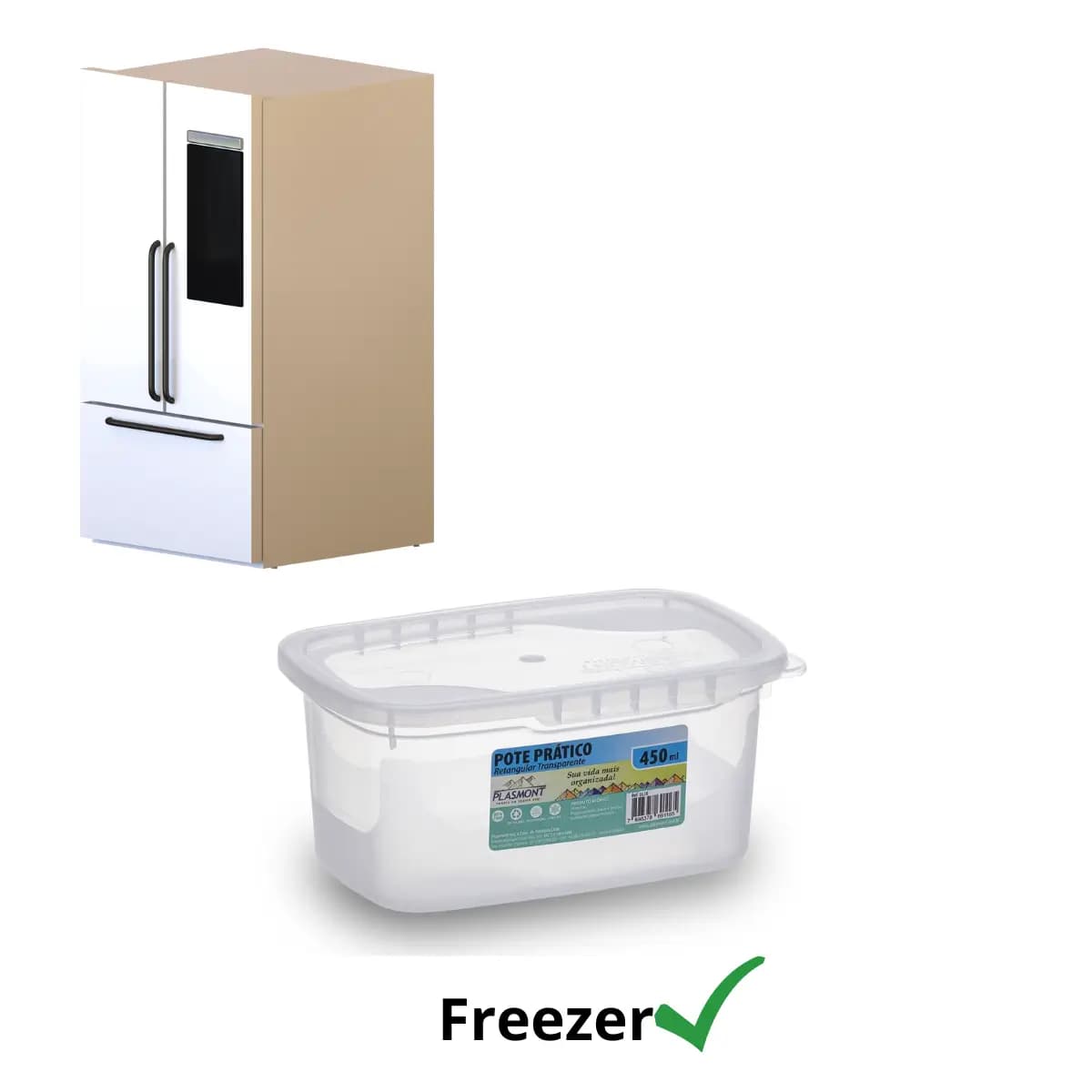 POTE OVAL PLASMONT 450ML TRANSPARENTE