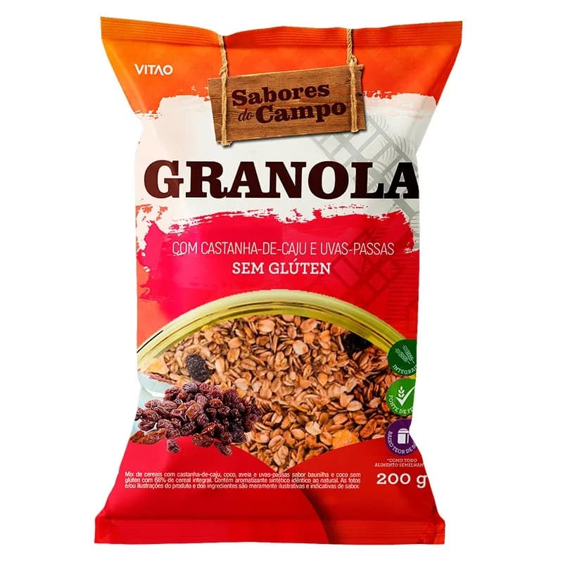 GRANOLA SEM GLUTEN CAMPO VITAO 200G