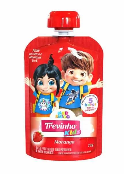 PETIT SUISSE TREVINHO POUCH 70G MORANGO