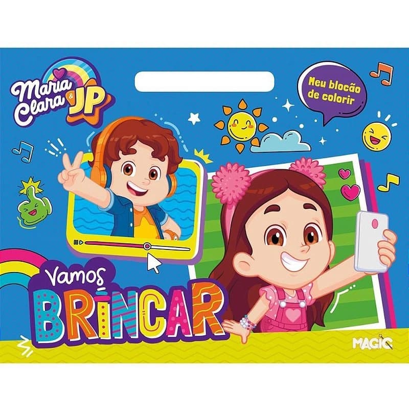 LIVRO INFANTIL COLORIR MEU BLOCAO MARIA CLARA E JP