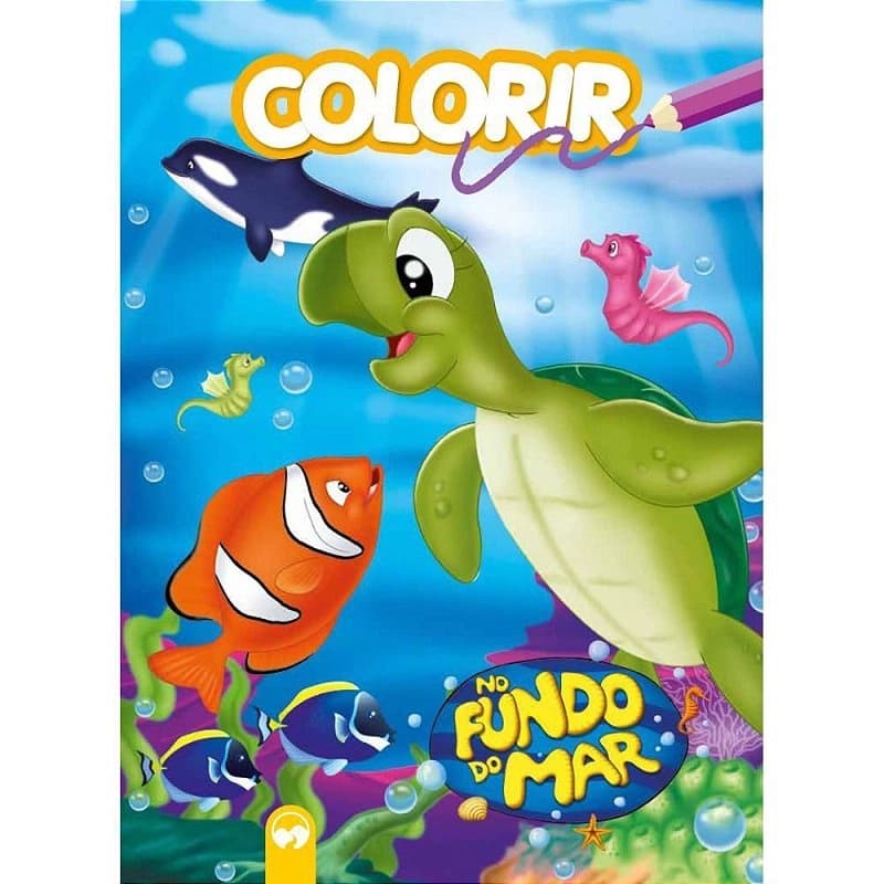 LIVRO INFANTIL COLORIR NO FUNDO DO MAR 16PGS