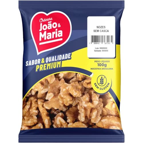 NOZES JOAO E MARIA 100G S/CASCA