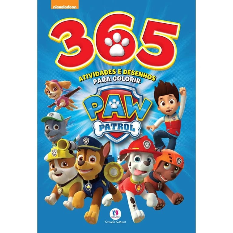 LIVRO INFANTIL COLORIR 365 DESENHOS PATRULHA CANINA