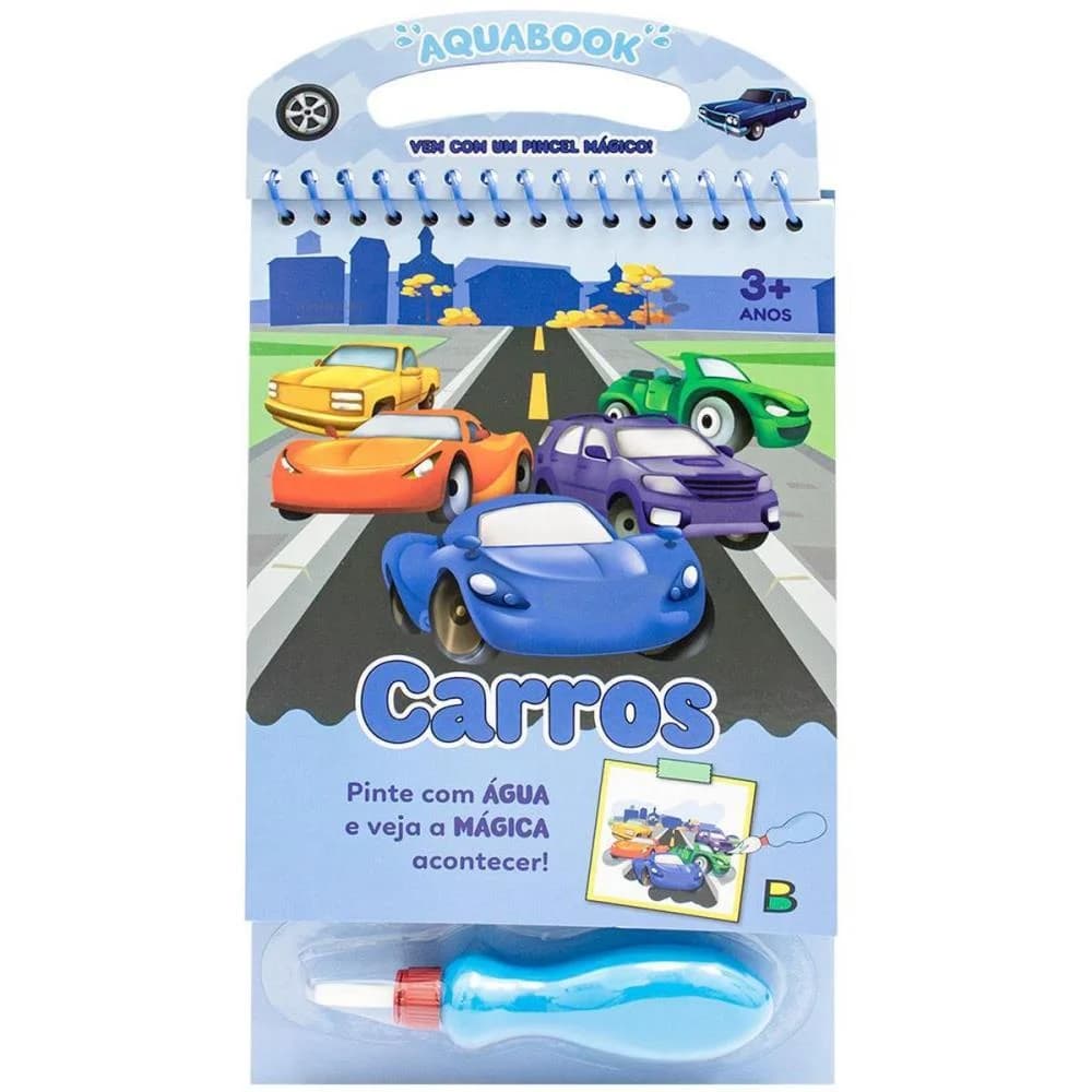 LIVRO AQUABOOK CARROS 27,6X13,6CM 10PAG