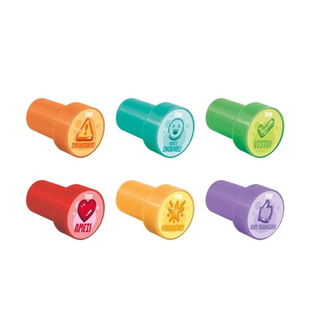 CARIMBO PEDAGOGICO EMOTIONS 6 MODELOS SORTIDOS