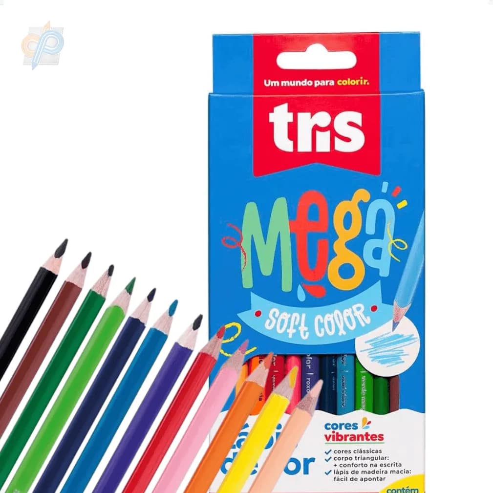 LAPIS DE COR TRIANGULAR MEGA SOFT COLOR 12 CORES