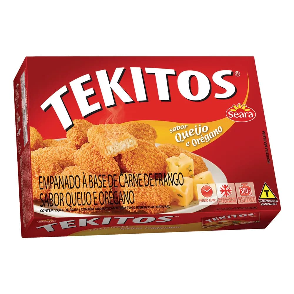 EMPANADO FRANGO TEKITOS SEARA 300G  QUEIJO/ OREGANO