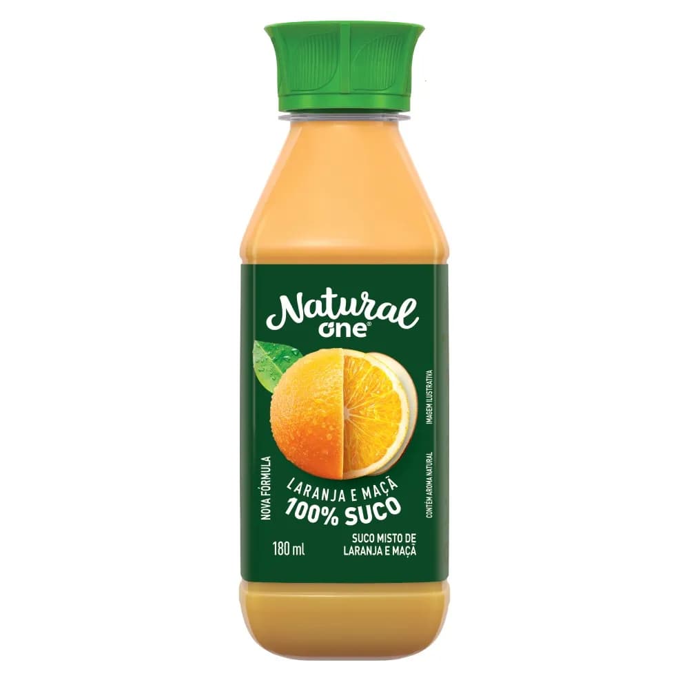 SUCO NATURAL ONE  180ML AMB DE LARANJA/MACA