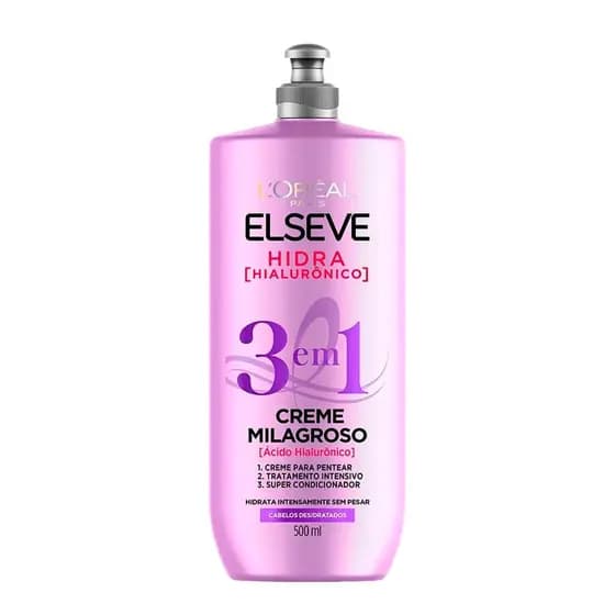 CREME PENTEAR ELSEVE 3EM1 500ML HIALURONICO