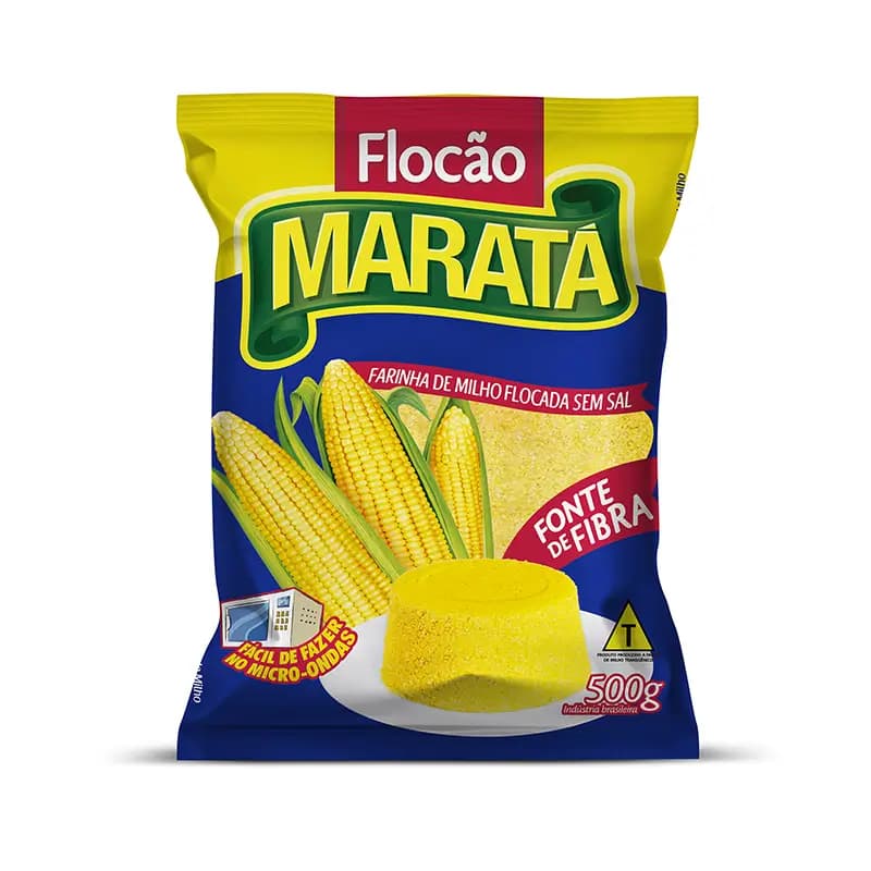 FARINHA MILHO FLOCADA CUSCUZ  MARATA 500G