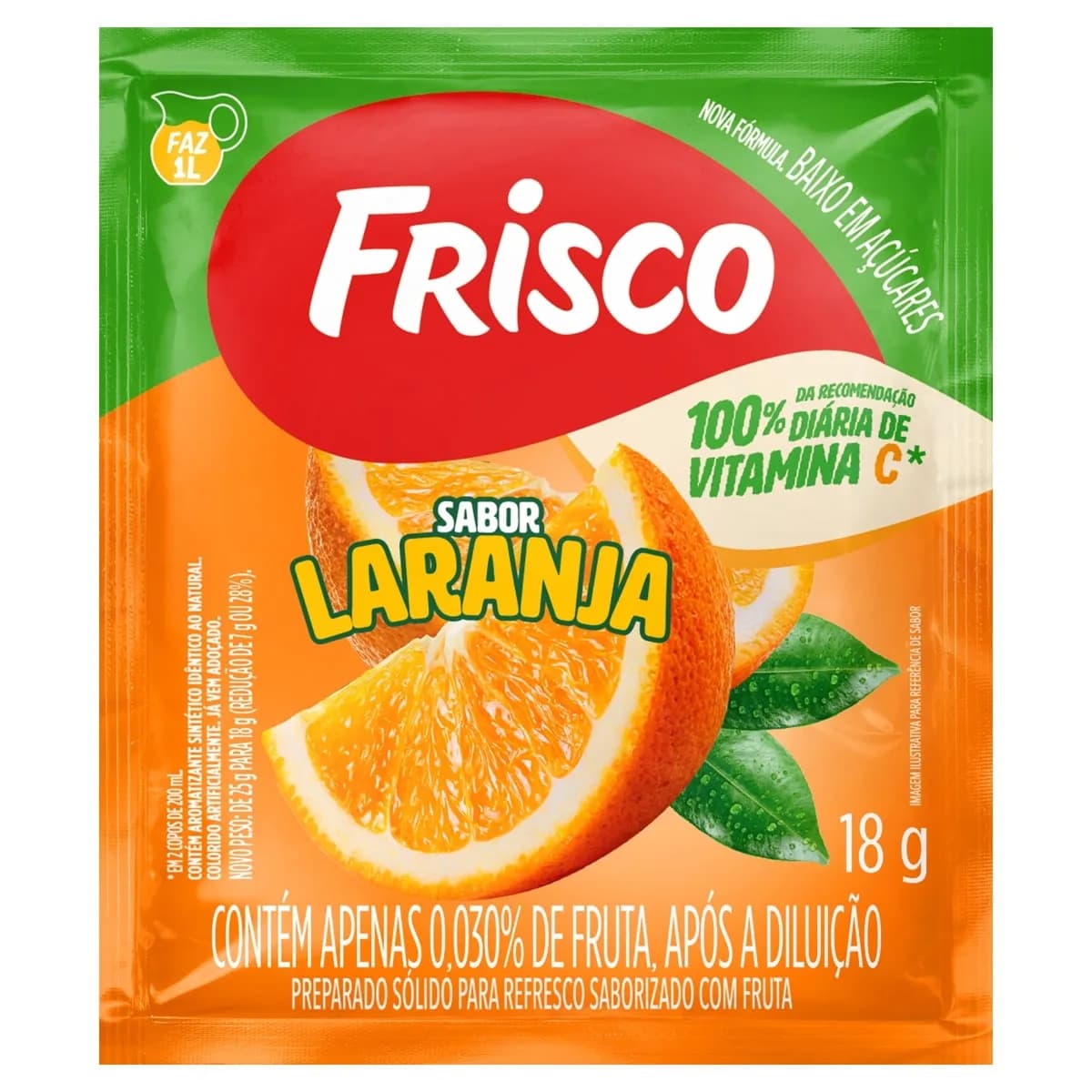REFRESCO PO FRISCO 18G LARANJA
