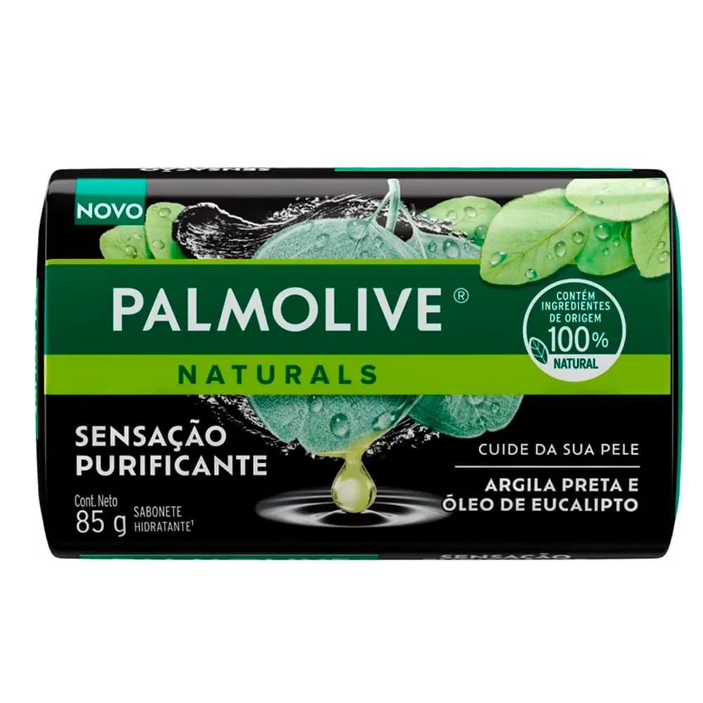 SABONETE PALMOLIVE 85G ARG PRETA E OLEO EUCALIP