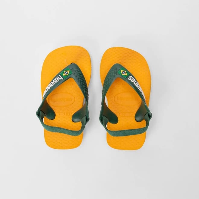 SAND HAVAIANAS BRASIL BABY LOGO AMARELO 21