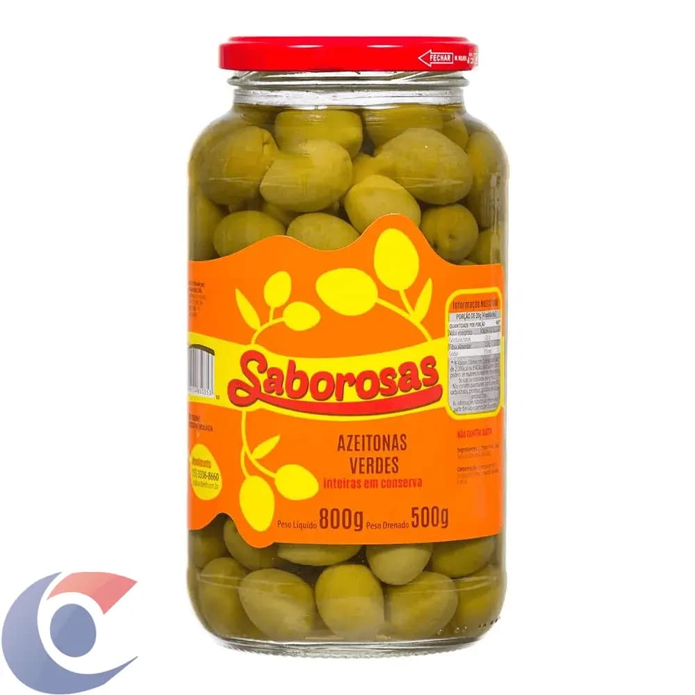 AZEITONAS VERDES SABOROSAS 500G