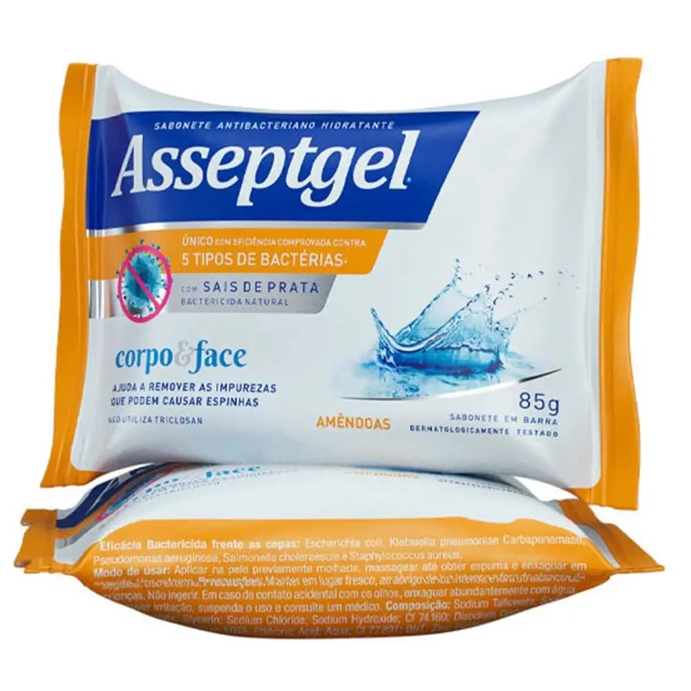 SABONETE ASSEPTGEL 85G AMENDOAS