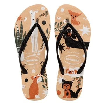 SAND HAVAIANAS SLIM PETS DOURADO 312