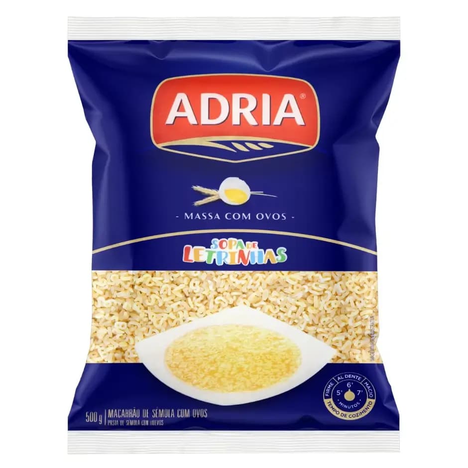 MACARRAO ADRIA 500G LETRINHAS
