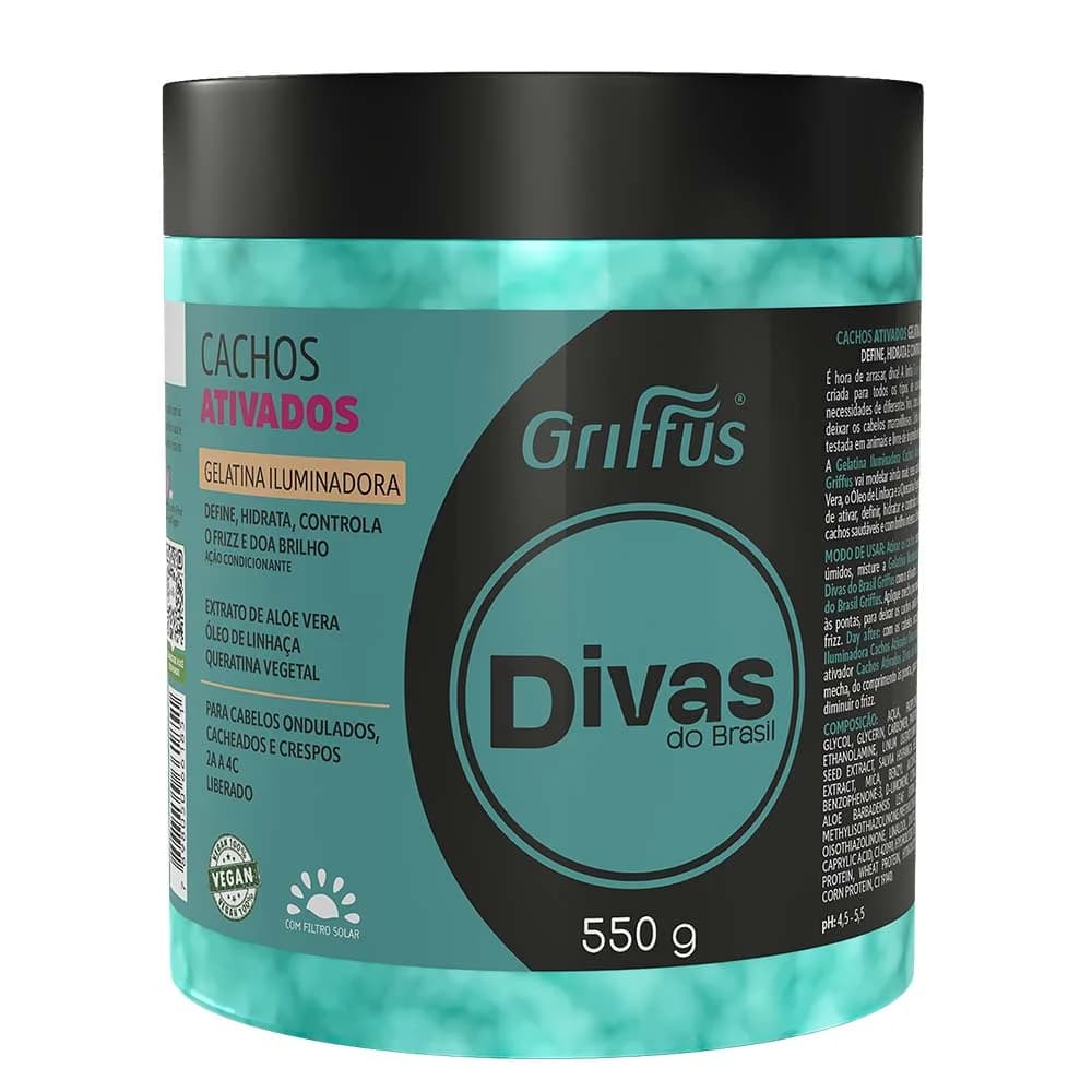 GELATINA CABELO GRIFFUS 550G DIVAS CACHOS
