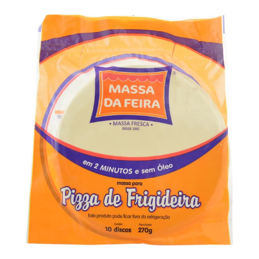 PIZZA DE FRIGIDEIRA MASSA DA FEIRA 270G