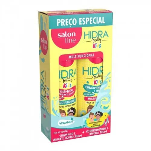 KIT SH E CONDIC SALON LINE HIDRA KIDS 600ML