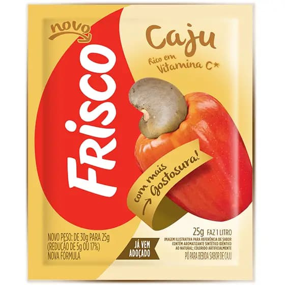 REFRESCO PO FRISCO 25G CAJU