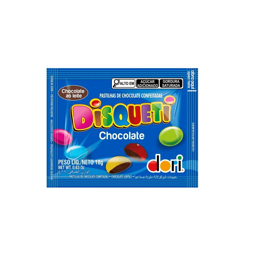 CONFEITO DISQUETI CHOCOLATE DORI 18G