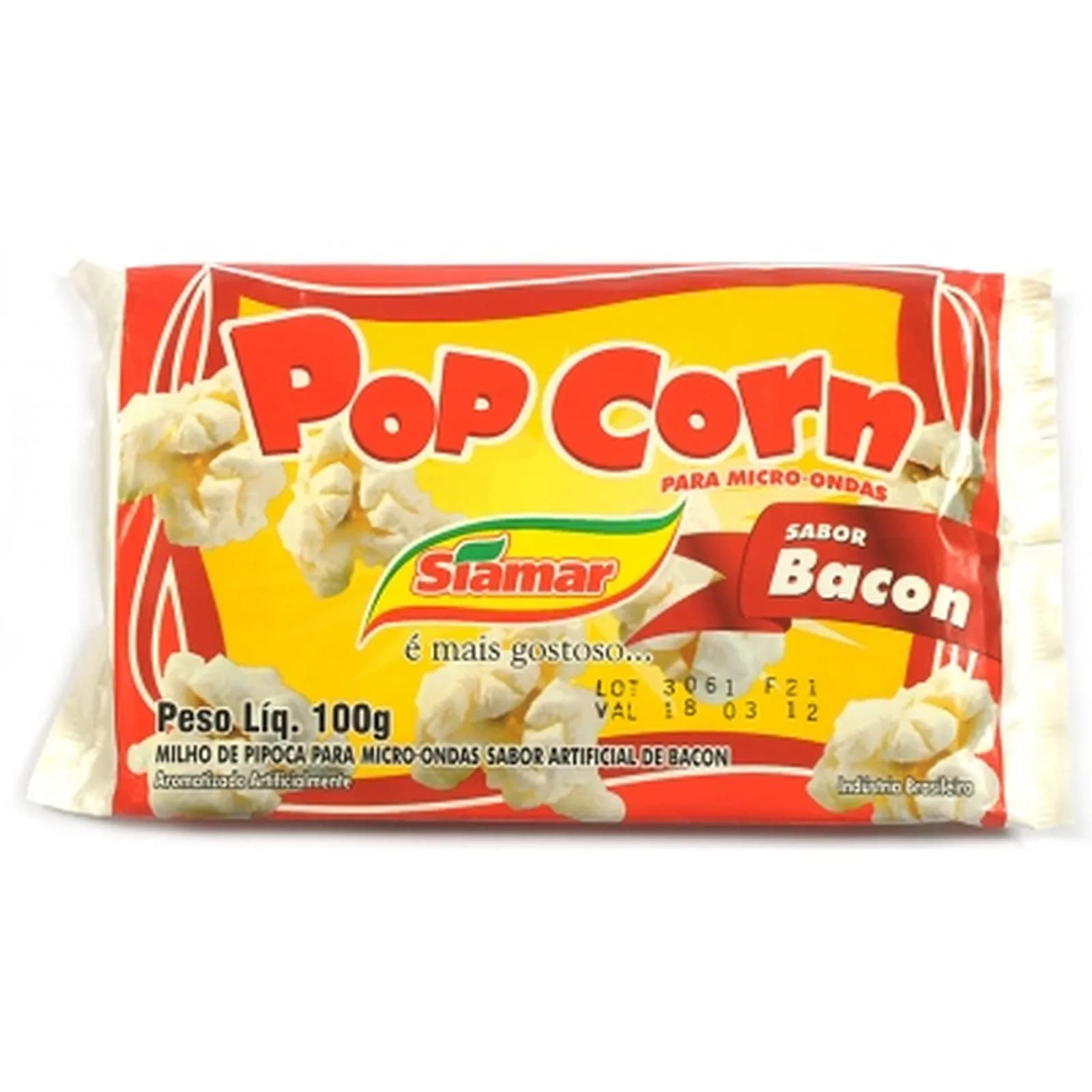 PIPOCA MICRO SIAMAR 100G BACON