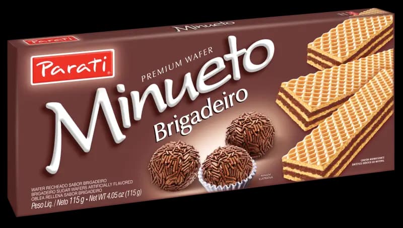 BISCOITO WAFER PARATI MINUETO 115G BRIGADEIRO