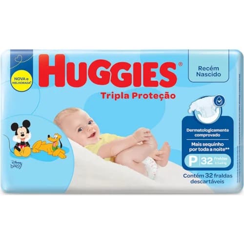 FRALDA DESC HUGGIES TRIPLA PROTECAO P C32
