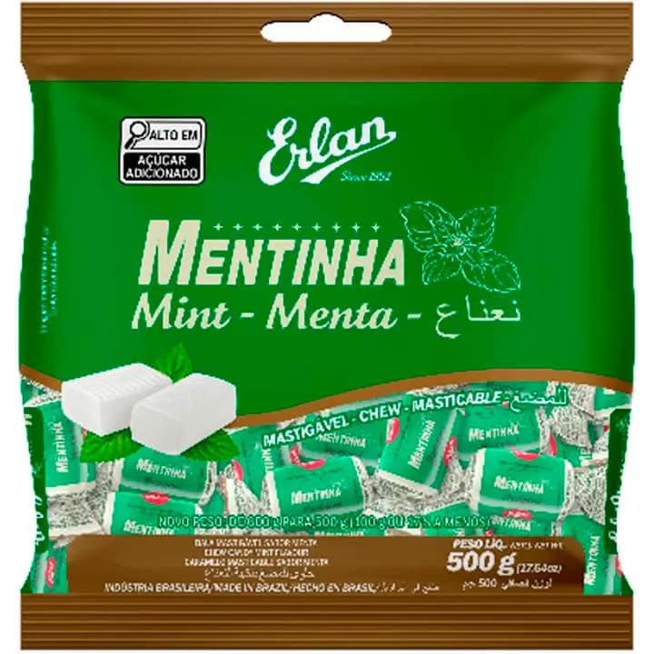 BALA MASTIG ERLAN 500G MENTINHA