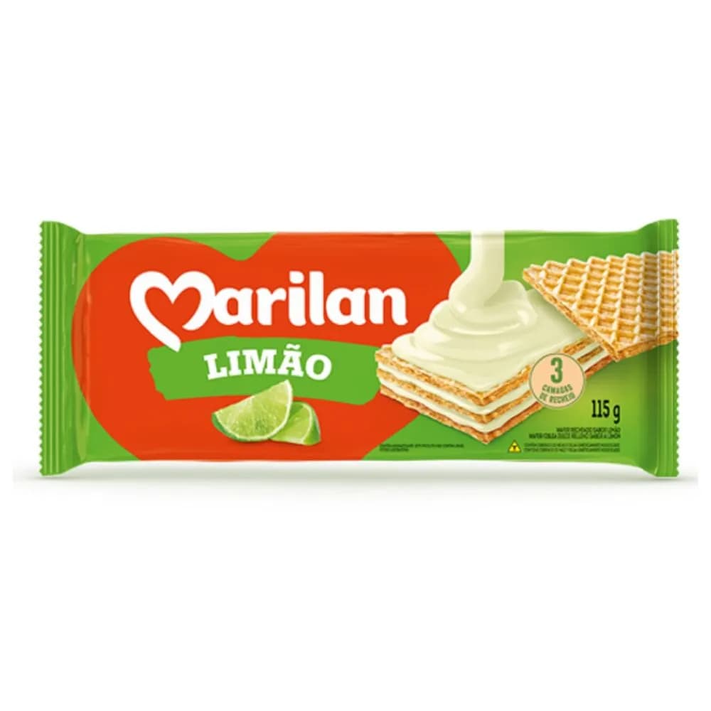BISCOITO WAFER MARILAN 115G LIMAO