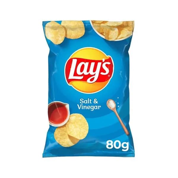 SALG ELMA CHIPS LAYS 80G SALT VINEGAR