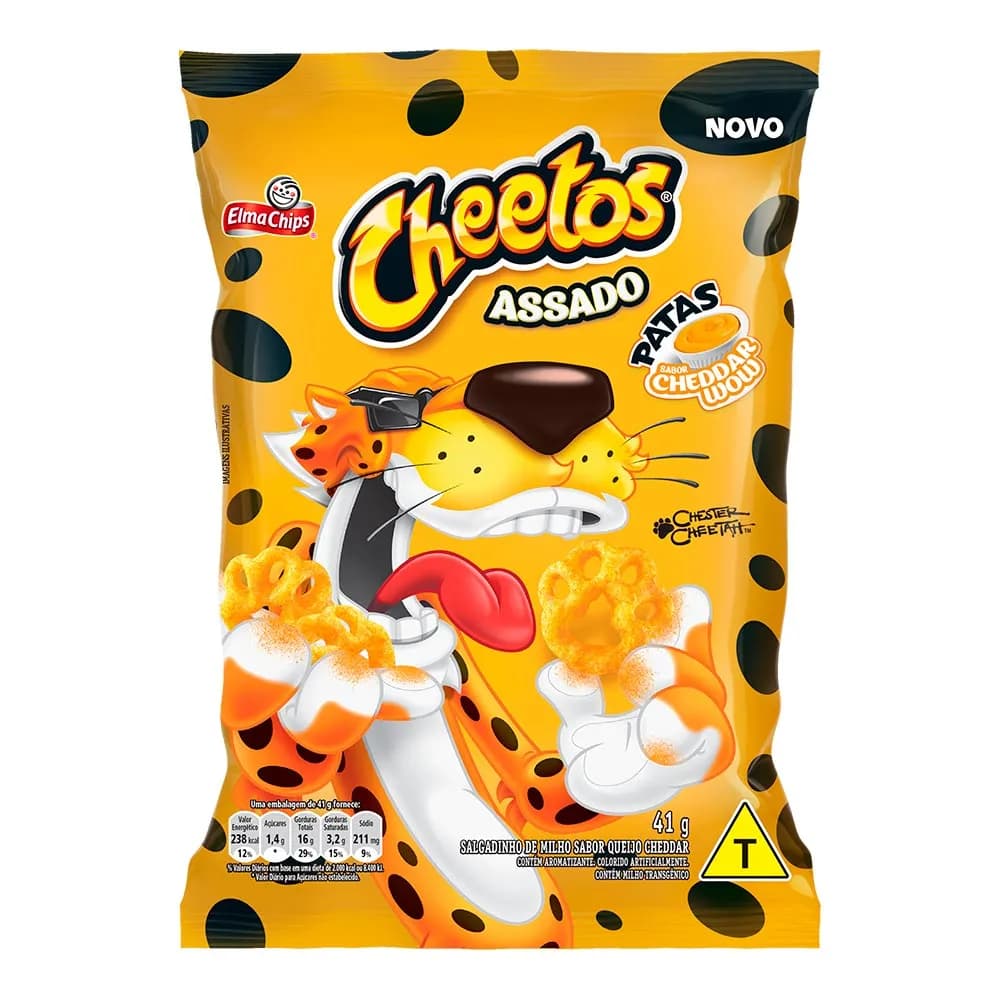 SALG ELMA CHIPS CHEETOS 41G PATAS CHEDDAR WOW