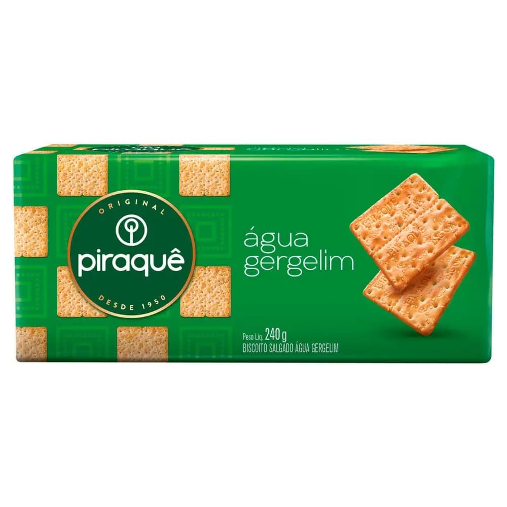 BISC PIRAQUE 240G AGUA GERGELIM