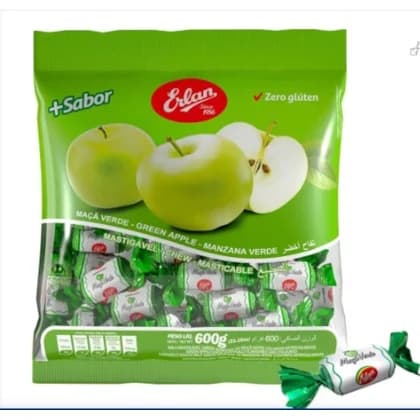 BALA MASTIG ERLAN 600G MACA VERDE