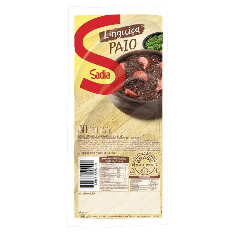 LINGUICA PAIO SADIA 370G