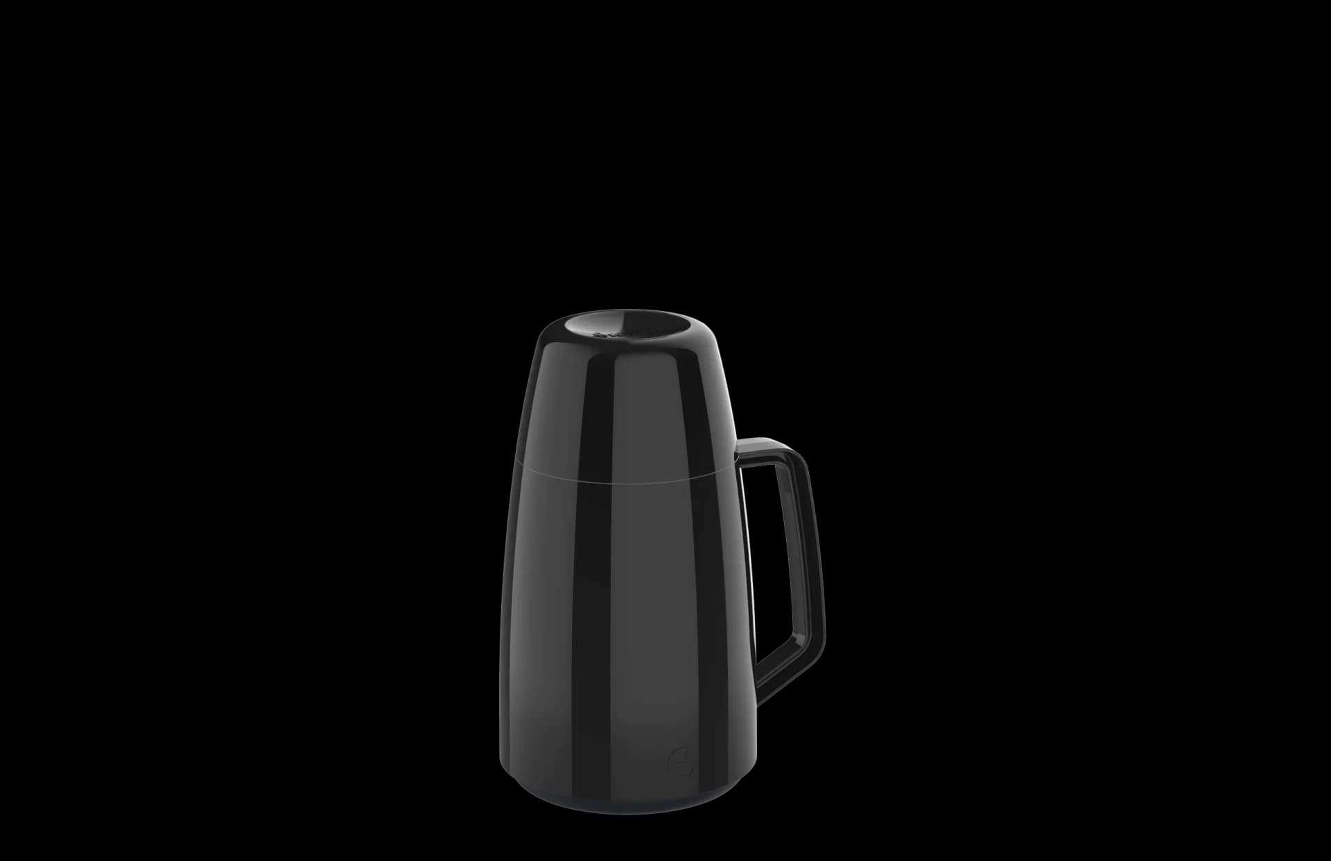 GARRAFA TERMICA SOPRANO LOTUS PRETA 500ML