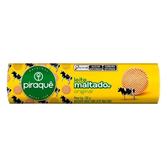 BISC PIRAQUE LEITE MALTADO 160G ORIGINAL