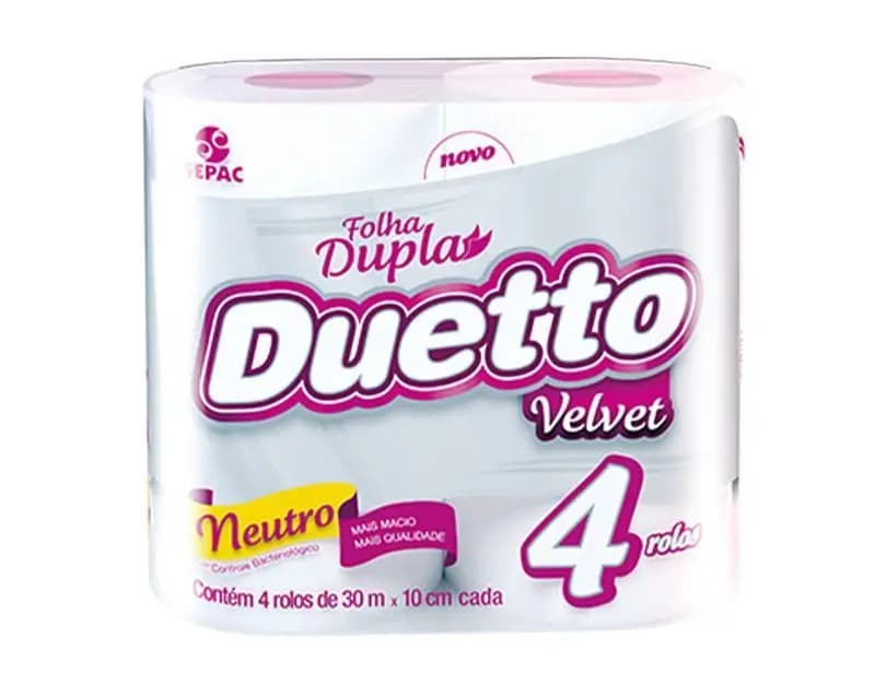 PAPEL HIG DUETTO VELVET FD 4X30M