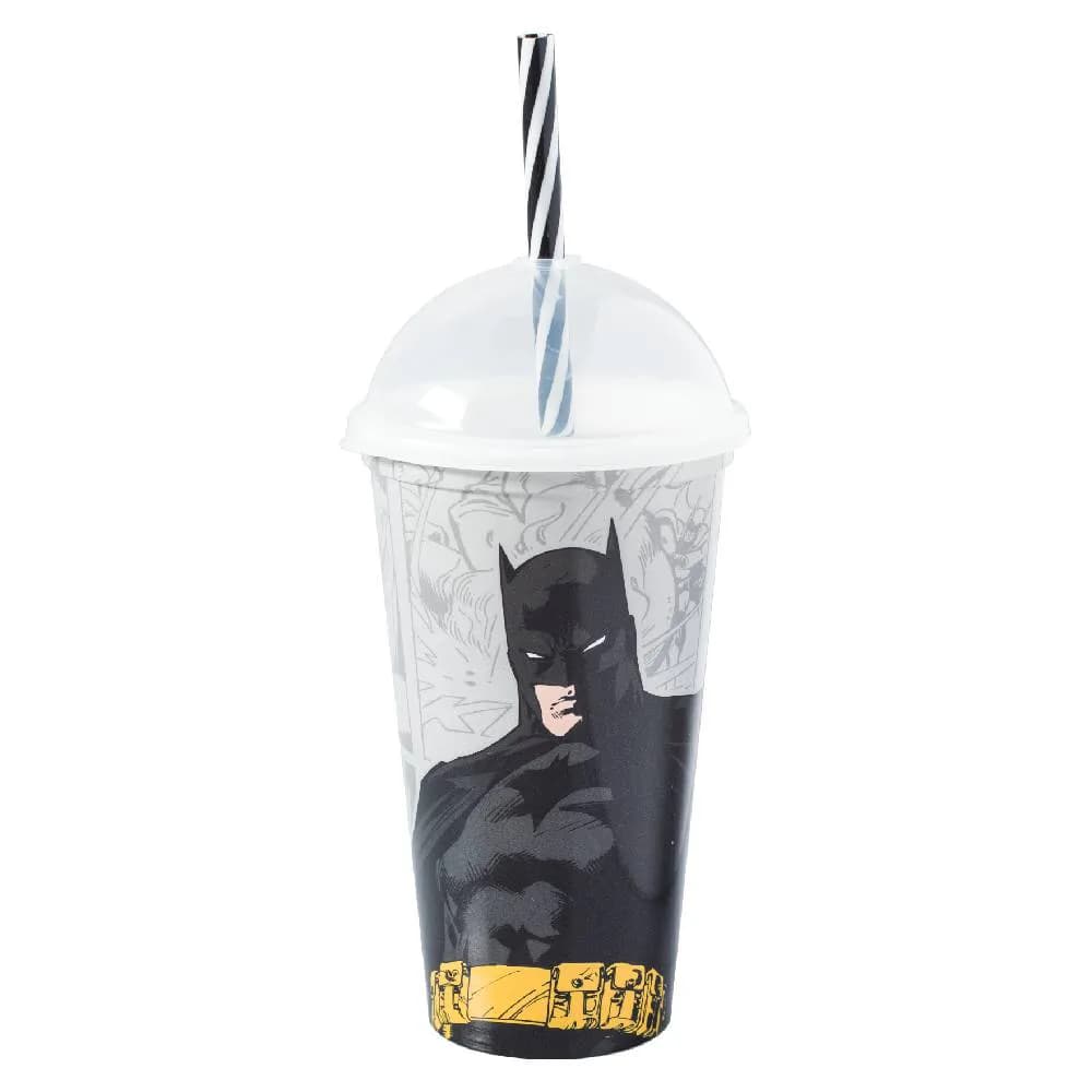 COPO SHAKE CANUDO BATMAN PLASUTIL 500ML