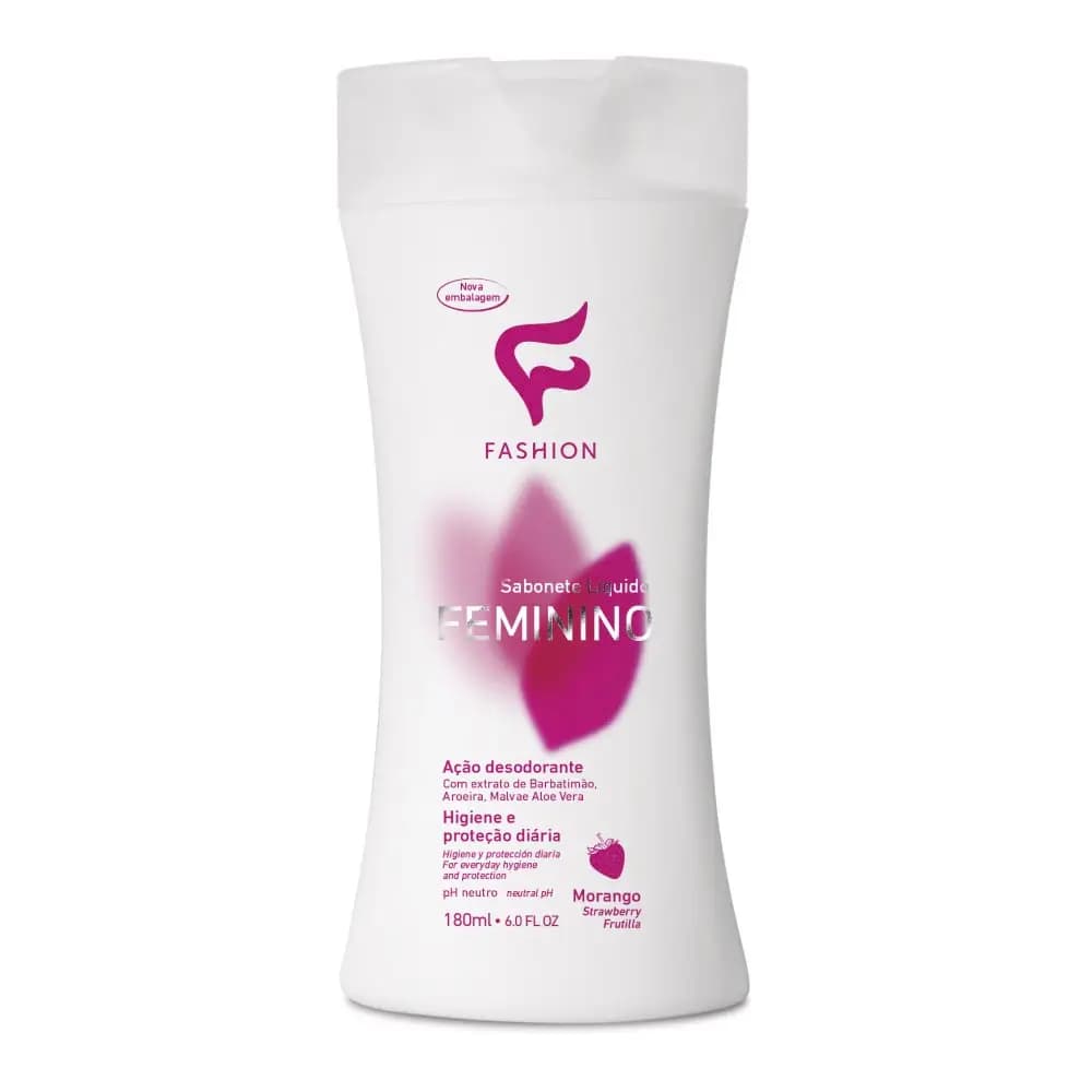SABONETE LIQ FEMININO FASHION 180ML MORANGO