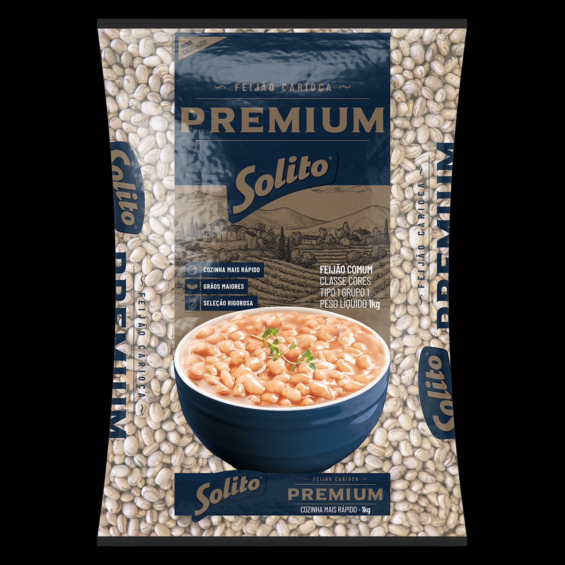 FEIJAO CARIOCA SOLITO PREMIUM 1KG