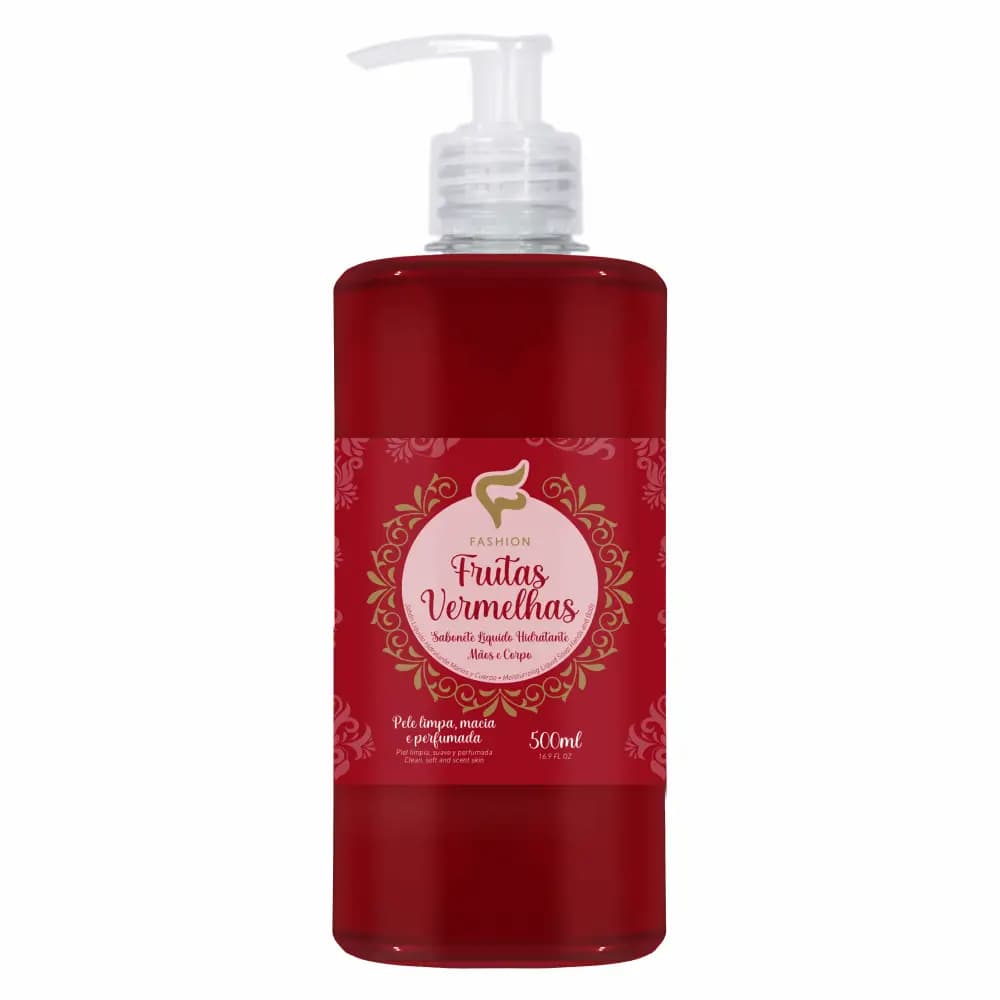 SABONETE LIQ FASHION 500ML FRUTAS VERMELHAS