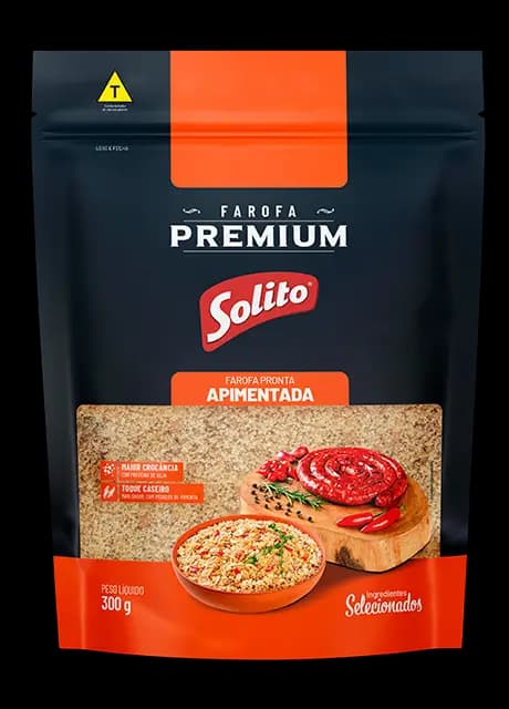 FAROFA SOLITO 300G PREMIUM APIMENTADA