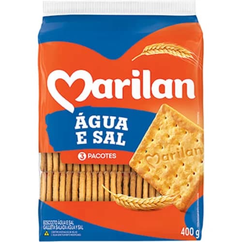 BISC MARILAN 400G AGUA E SAL