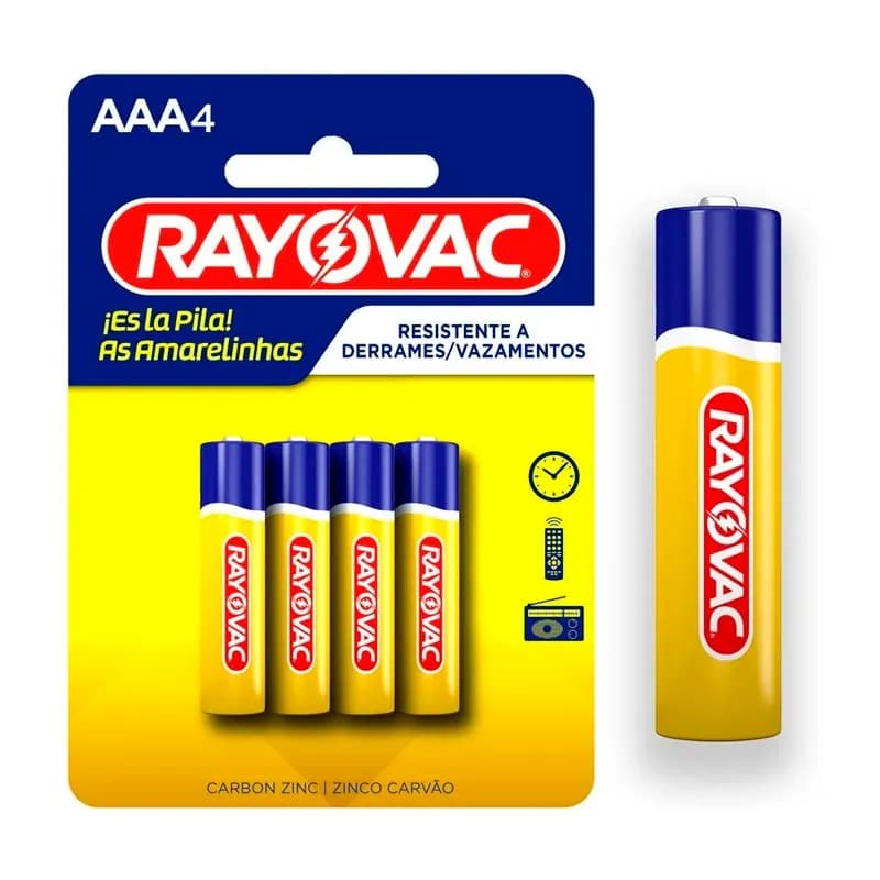 PILHA RAYOVAC ZINCO PEQUENA C4