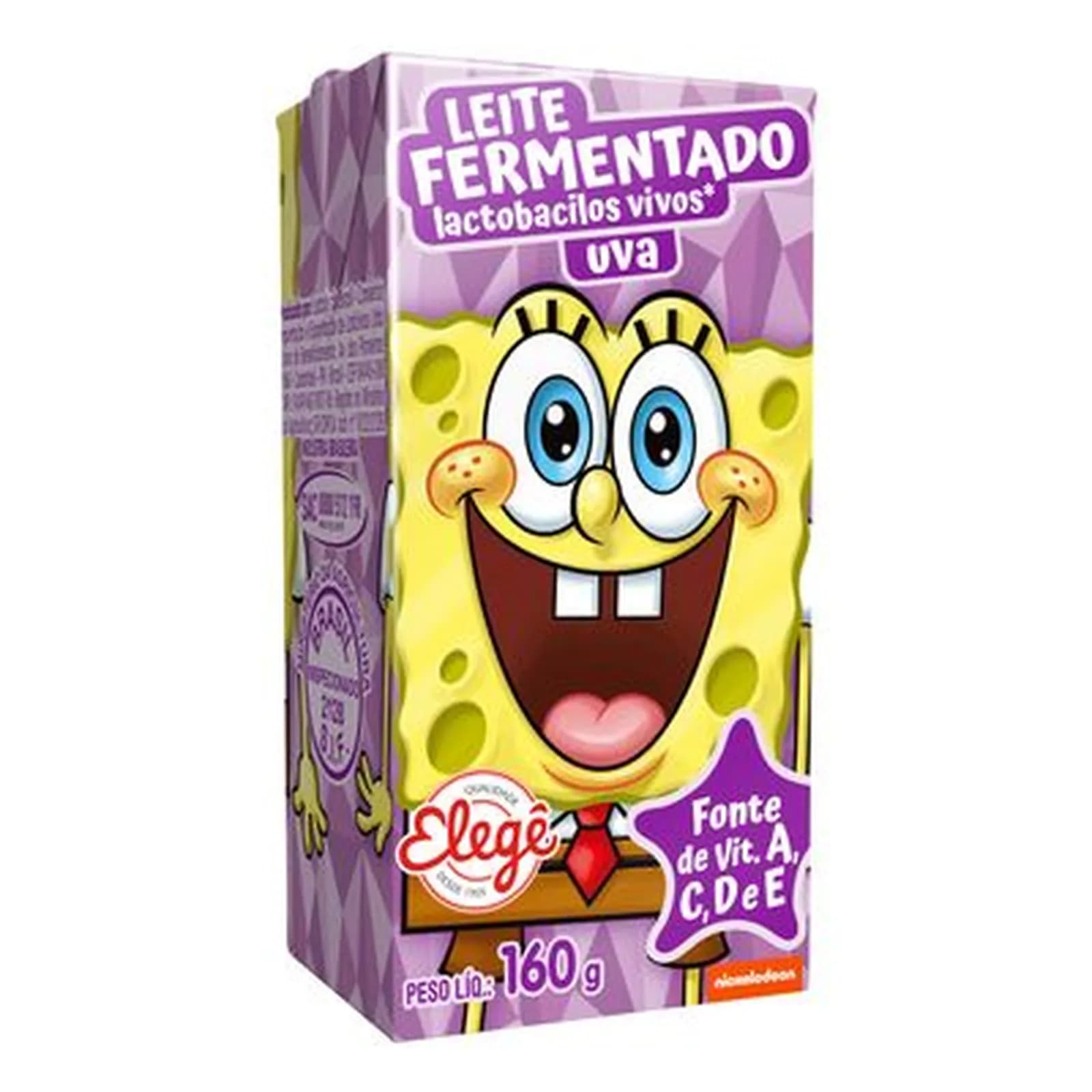 LEITE FERMENTADO BOB ESPONJA 160G UVA