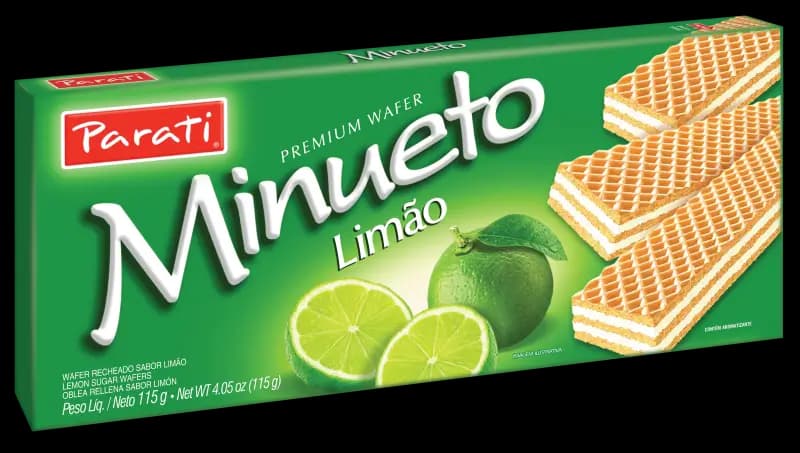 BISCOITO WAFER PARATI MINUETO 115G LIMAO